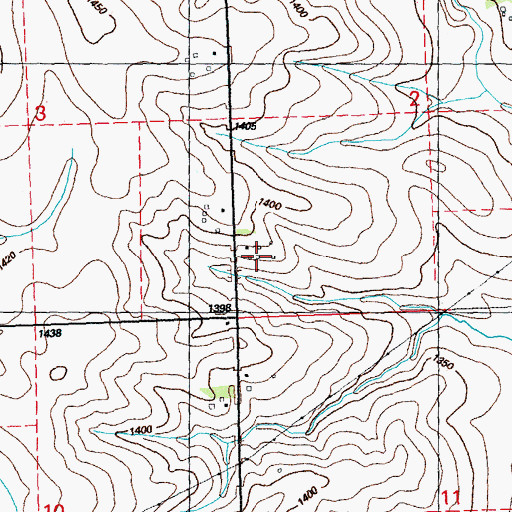 Topographic Map of Wright Farms, IA