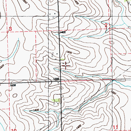 Topographic Map of Wright Farms, IA