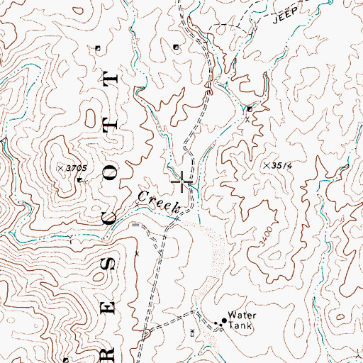 Topographic Map of Cedar Canyon, AZ