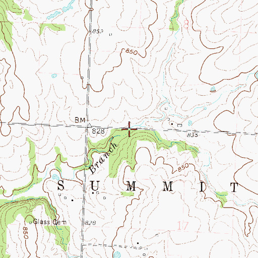 Topographic Map of Bobcat Fork, MO
