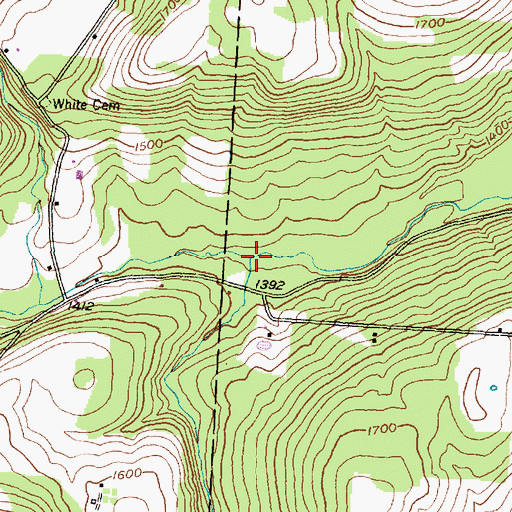 Topographic Map of Rainbow Bridge Creek, NY