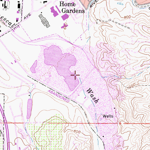 Topographic Map of Temescal Canyon, CA