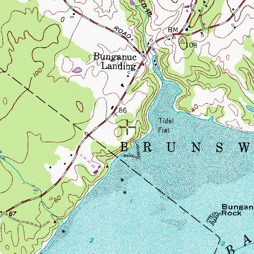Topographic Map of Chase Jameson Cemetery, ME