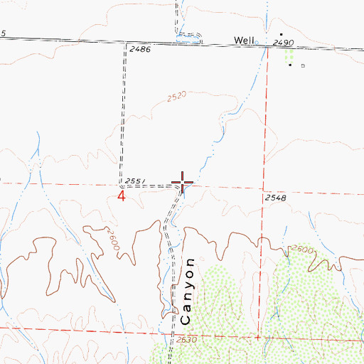 Topographic Map of Tennison Canyon, CA