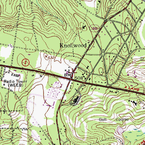 Topographic Map of Christ Fellowship Church, NC