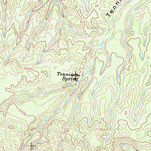 Topographic Map of Tennison Spring, CA