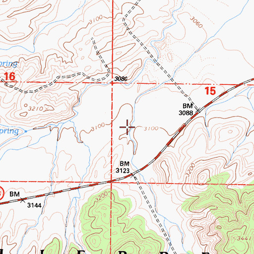 Topographic Map of Tentrock Canyon, CA