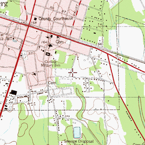 Topographic Map of First Peter Baptist Church, SC