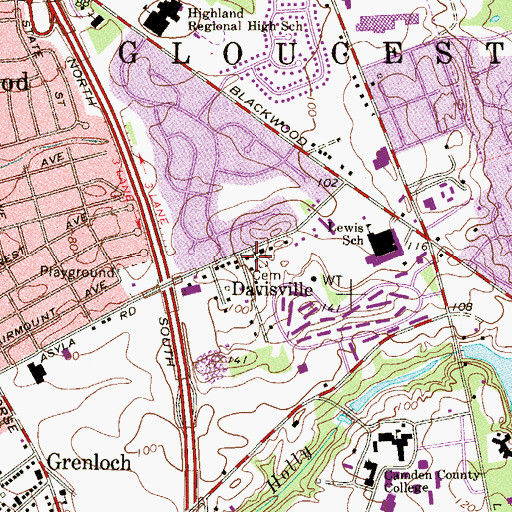 Topographic Map of Fruit of the Spirit Ministries, NJ