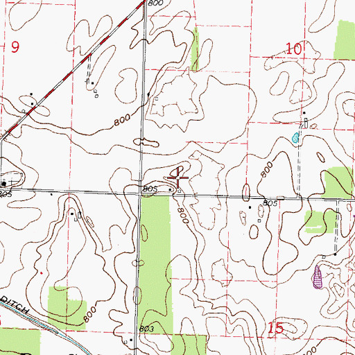 Topographic Map of Good Farms, OH