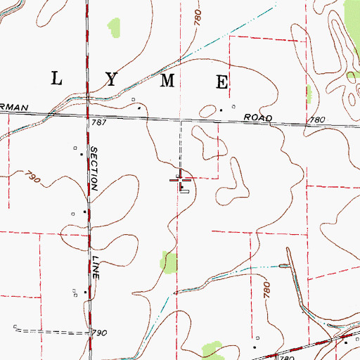 Topographic Map of Magers Farms, OH