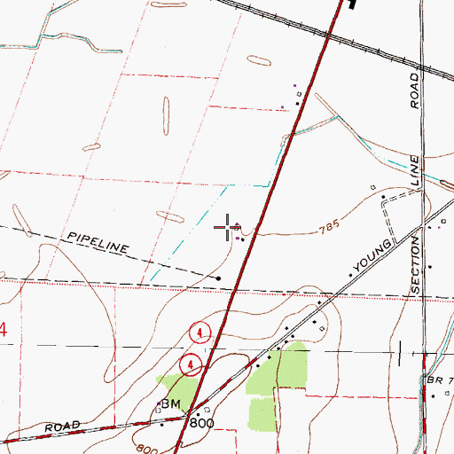 Topographic Map of Davlin Farms, OH