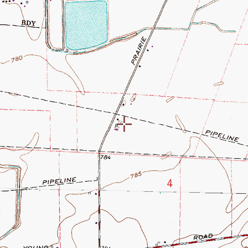 Topographic Map of Lepley Farms, OH