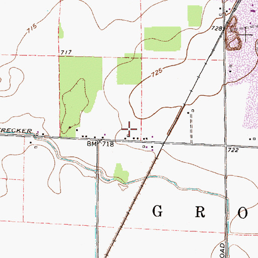 Topographic Map of Stacy Farm, OH