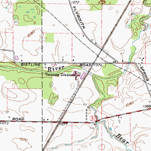 Topographic Map of City of Shelby Waste Water Treatment Plant, OH