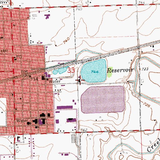 Topographic Map of Village of Archbold Water Treatment Plant, OH