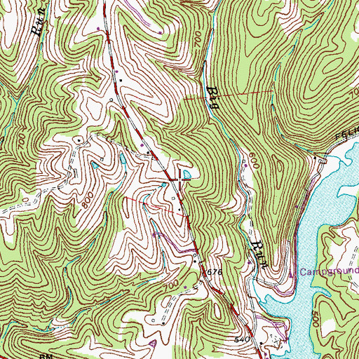 Topographic Map of Felicity Water Treatment Plant, OH