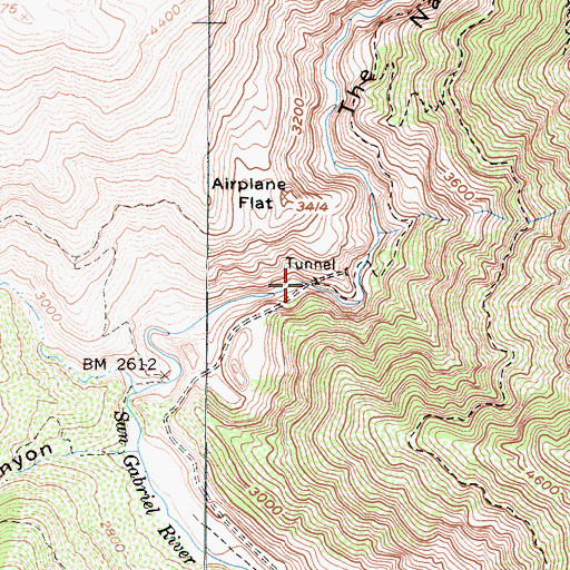 Topographic Map of The Narrows, CA