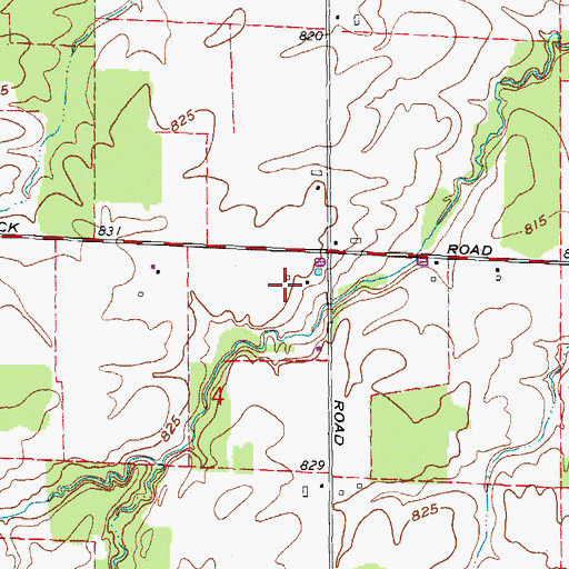 Topographic Map of Tri View Farms, OH
