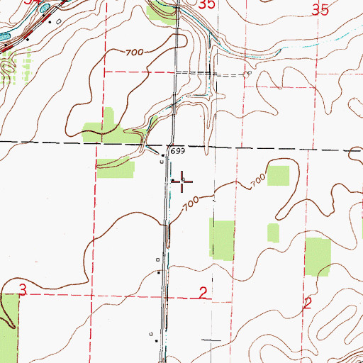 Topographic Map of Dauch Hog Farms, OH