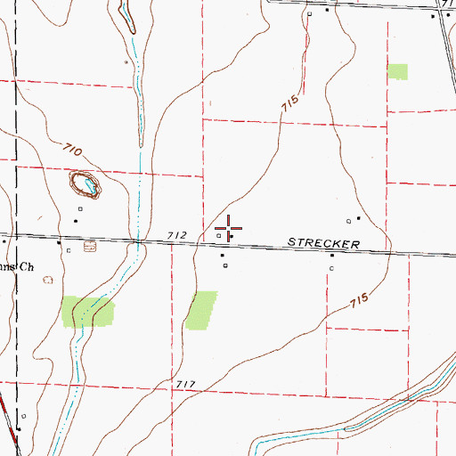 Topographic Map of Silvertips Farms, OH