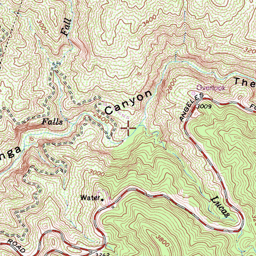 Topographic Map of The Narrows, CA