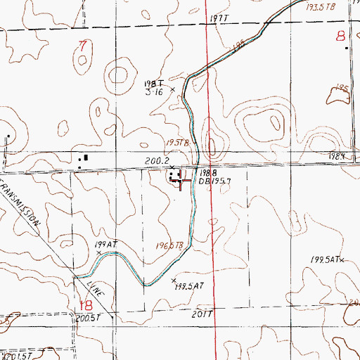 Topographic Map of R and R Farms, IL
