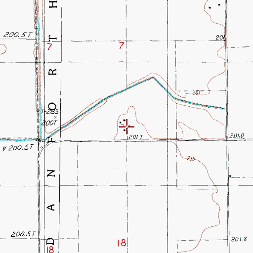 Topographic Map of Fraily Farms, IL