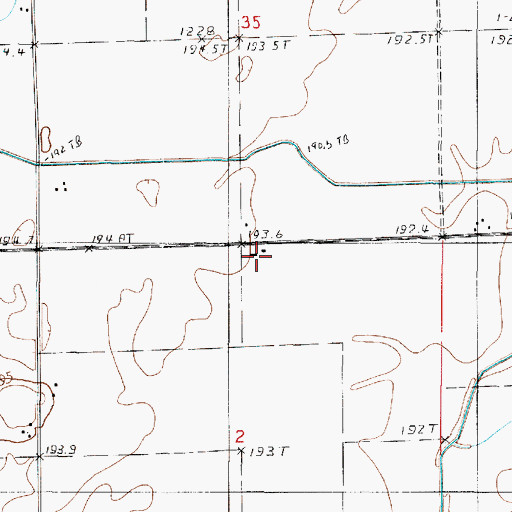 Topographic Map of Finegan Farm, IL