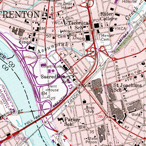 Topographic Map of Luther Arms, NJ