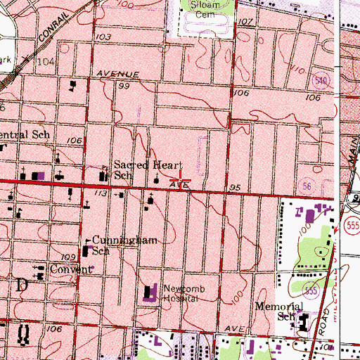Topographic Map of Kidston Towers, NJ