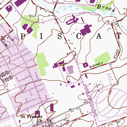 Topographic Map of Raritan River Center, NJ