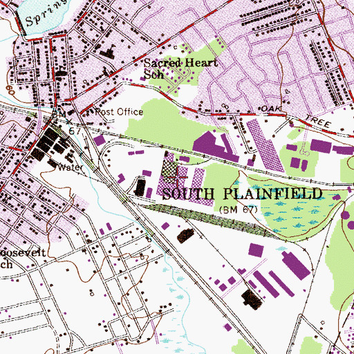 Topographic Map of Kentile Industrial Park, NJ