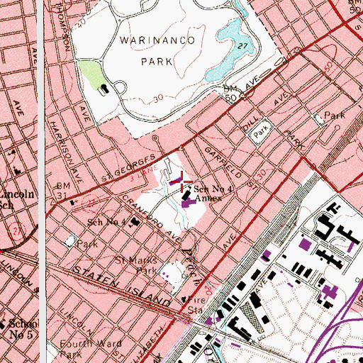 Topographic Map of Ann J Ferguson Towers, NJ