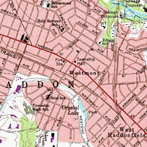 Topographic Map of Rohrer Towers, NJ