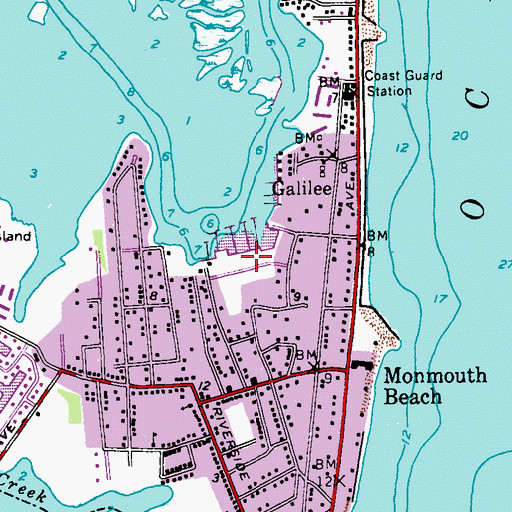 Topographic Map of Channel Club Tower, NJ