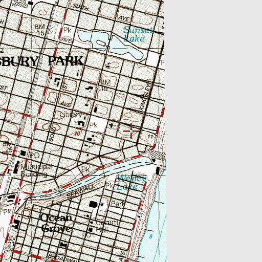 Topographic Map of Phillips Seaview Tower, NJ