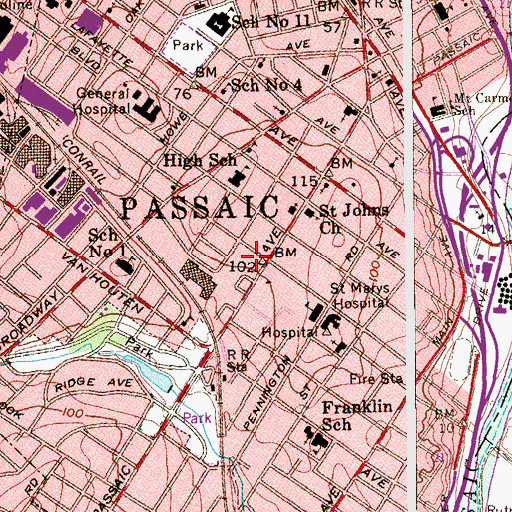 Topographic Map of Carlton Tower, NJ