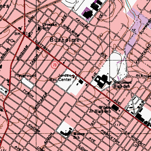 Topographic Map of Jardel Recreation Center, PA