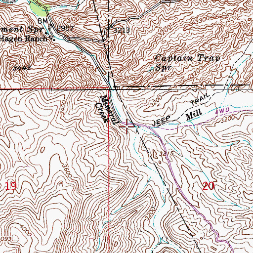 Topographic Map of Cedar Creek, AZ