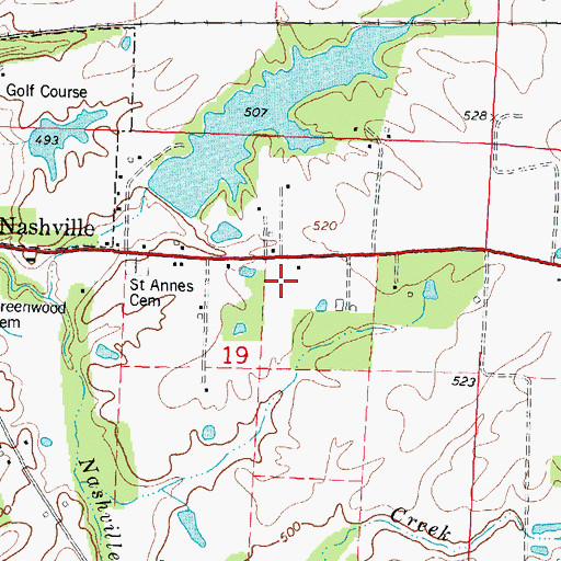 Topographic Map of Nashville Water Treatment Plant, IL