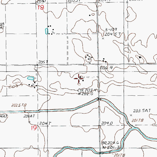 Topographic Map of Zeedyk Farms, IL
