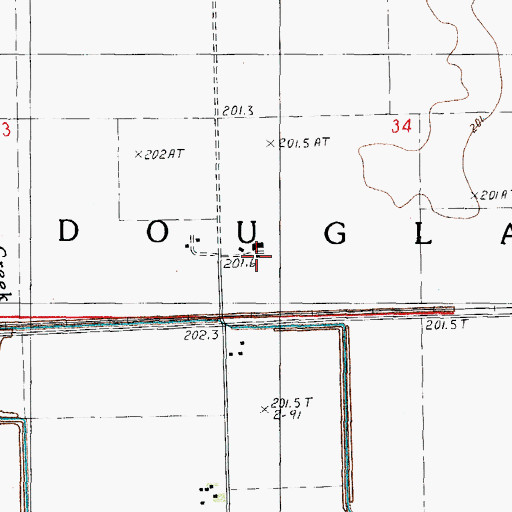 Topographic Map of Kafer Farms, IL