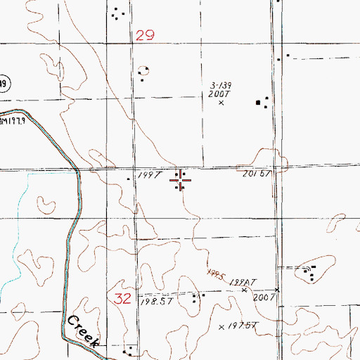 Topographic Map of Ahlden Farms, IL