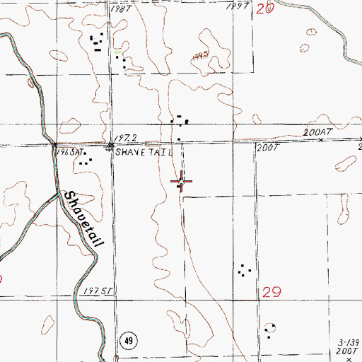 Topographic Map of Pleasant Knoll Farm, IL