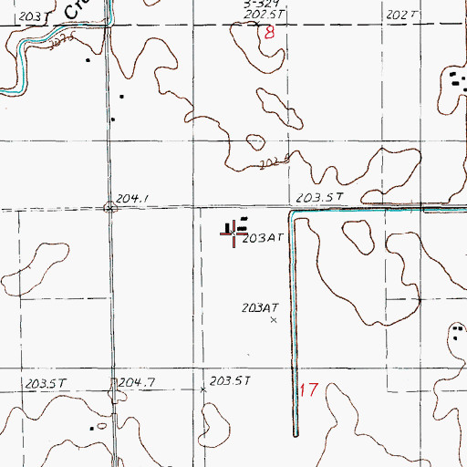 Topographic Map of McMillan Farms, IL