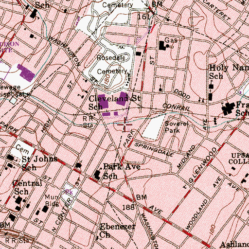 Topographic Map of Washington Manor, NJ
