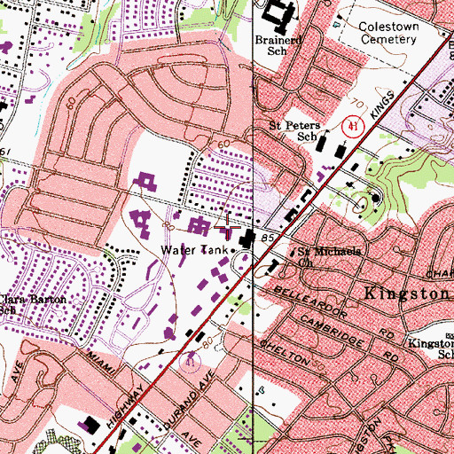 Topographic Map of Dubin House, NJ