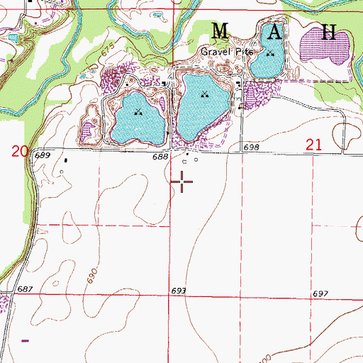 Topographic Map of Webb Pit, IL