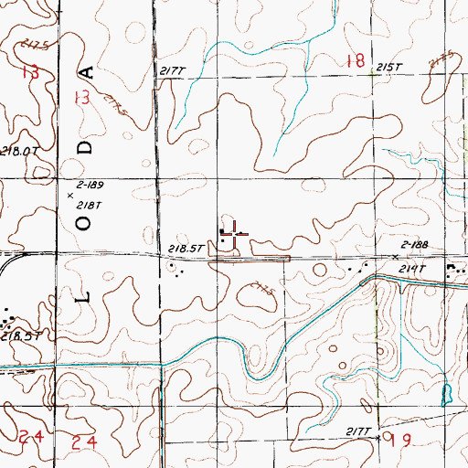 Topographic Map of Waldbeser Farm, IL